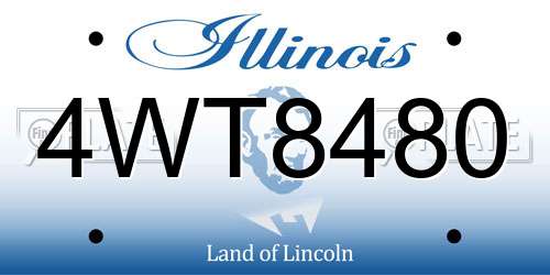 4WT8480 Illinois License Plate