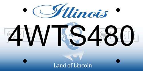 4WTS480 Illinois License Plate