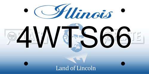 4WTS66 Illinois License Plate