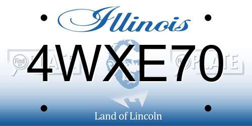 4WXE70 Illinois License Plate