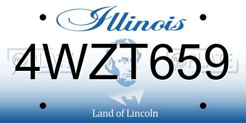 4WZT659 Illinois License Plate