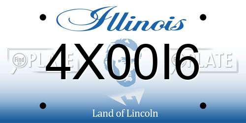 4X00I6 Illinois License Plate