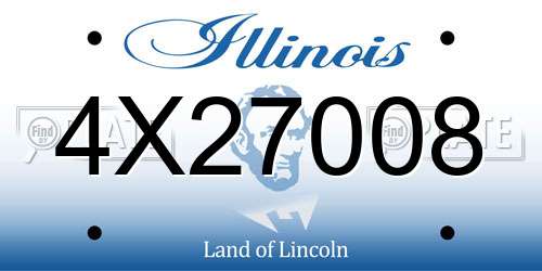 4X27008 Illinois License Plate