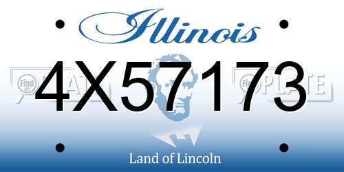 4X57173 Illinois License Plate