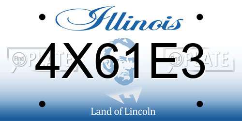 4X61E3 Illinois License Plate