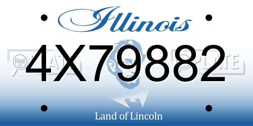 4X79882 Illinois License Plate