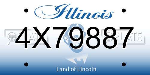 4X79887 Illinois License Plate