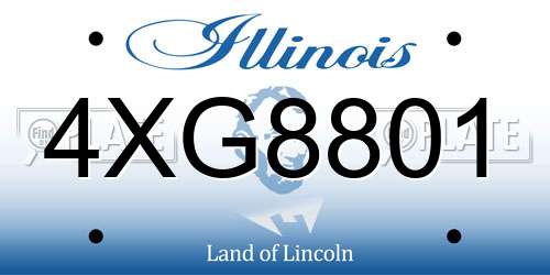 4XG8801 Illinois License Plate