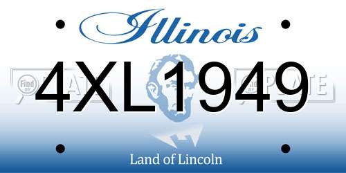 4XL1949 Illinois License Plate
