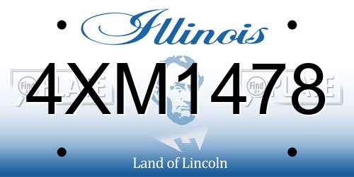 4XM1478 Illinois License Plate