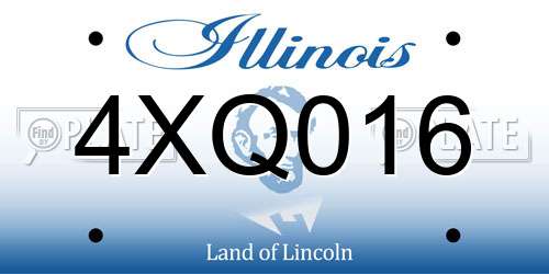 4XQ016 Illinois License Plate