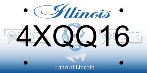 4XQQ16 Illinois License Plate