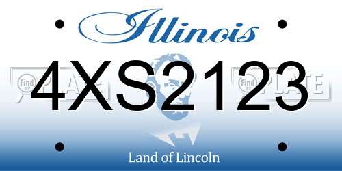 4XS2123 Illinois License Plate