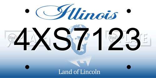 4XS7123 Illinois License Plate