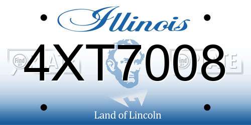4XT7008 Illinois License Plate