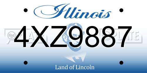 4XZ9887 Illinois License Plate