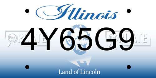 4Y65G9 Illinois License Plate