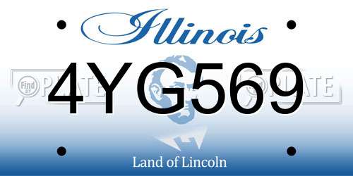 4YG569 Illinois License Plate