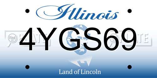 4YGS69 Illinois License Plate