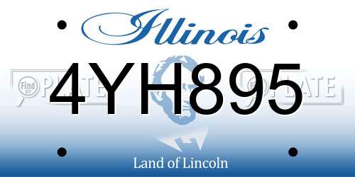 4YH895 Illinois License Plate