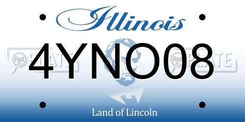 4YNO08 Illinois License Plate