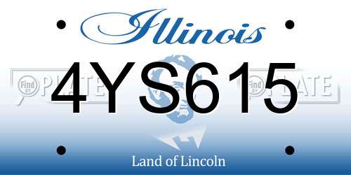 4YS615 Illinois License Plate