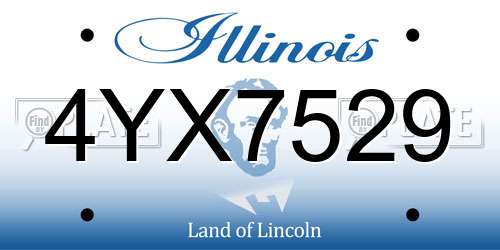 4YX7529 Illinois License Plate