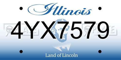 4YX7579 Illinois License Plate