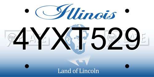 4YXT529 Illinois License Plate