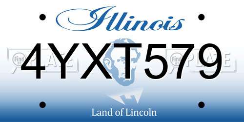 4YXT579 Illinois License Plate