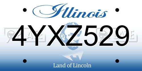 4YXZ529 Illinois License Plate