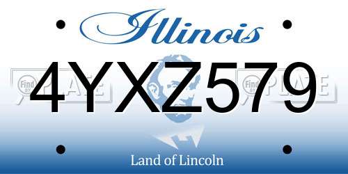4YXZ579 Illinois License Plate