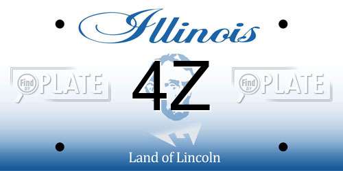 4Z Illinois License Plate