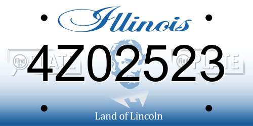 4Z02523 Illinois License Plate