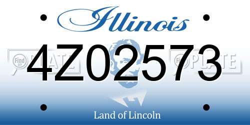 4Z02573 Illinois License Plate