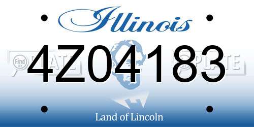 4Z04183 Illinois License Plate