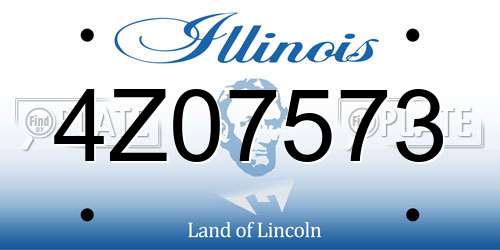 4Z07573 Illinois License Plate