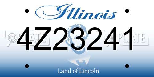 4Z23241 Illinois License Plate