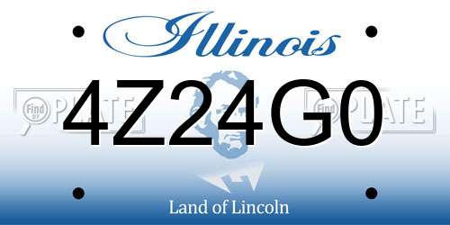 4Z24G0 Illinois License Plate