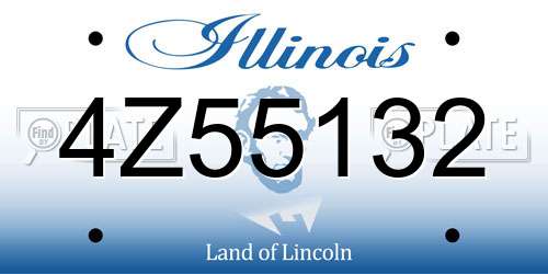 4Z55132 Illinois License Plate