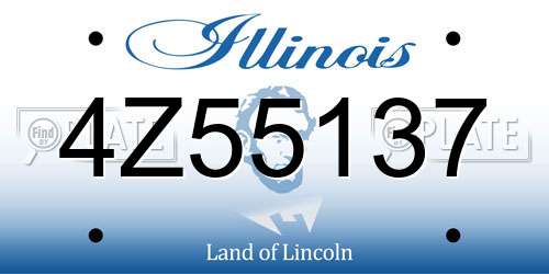 4Z55137 Illinois License Plate