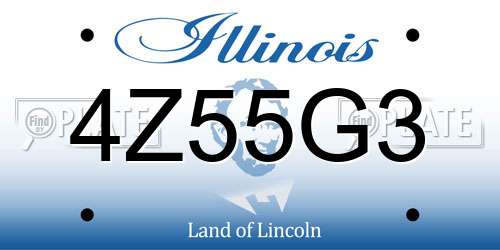 4Z55G3 Illinois License Plate