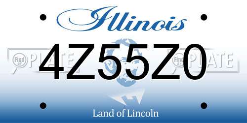 4Z55Z0 Illinois License Plate