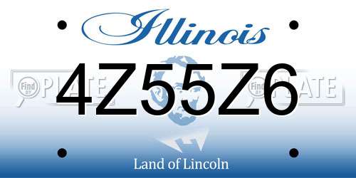 4Z55Z6 Illinois License Plate