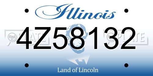 4Z58132 Illinois License Plate