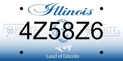 4Z58Z6 Illinois License Plate