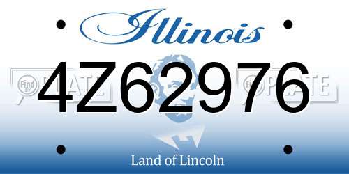 4Z62976 Illinois License Plate