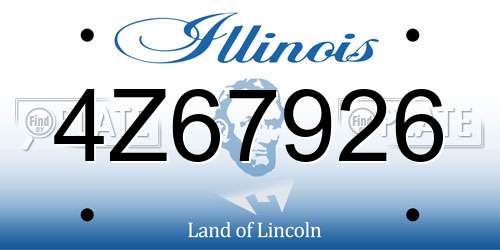 4Z67926 Illinois License Plate