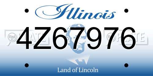 4Z67976 Illinois License Plate
