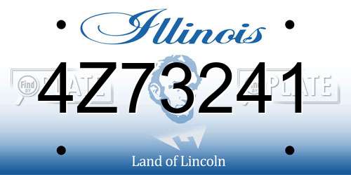 4Z73241 Illinois License Plate